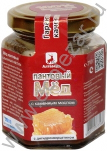 Пантовый мед  с каменным маслом, 210 гр.